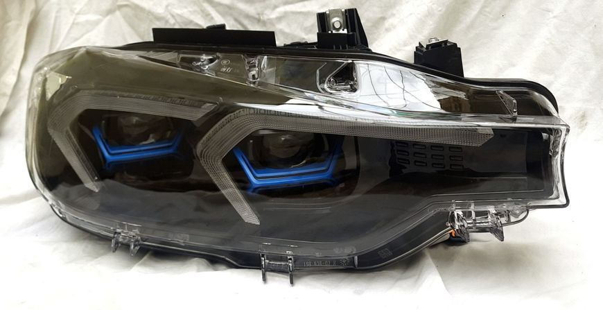 Передние фары на BMW 3 Series F30 2013-2018 FULL LED G20 look вместо оригинальных галогеновых фар 430390 фото