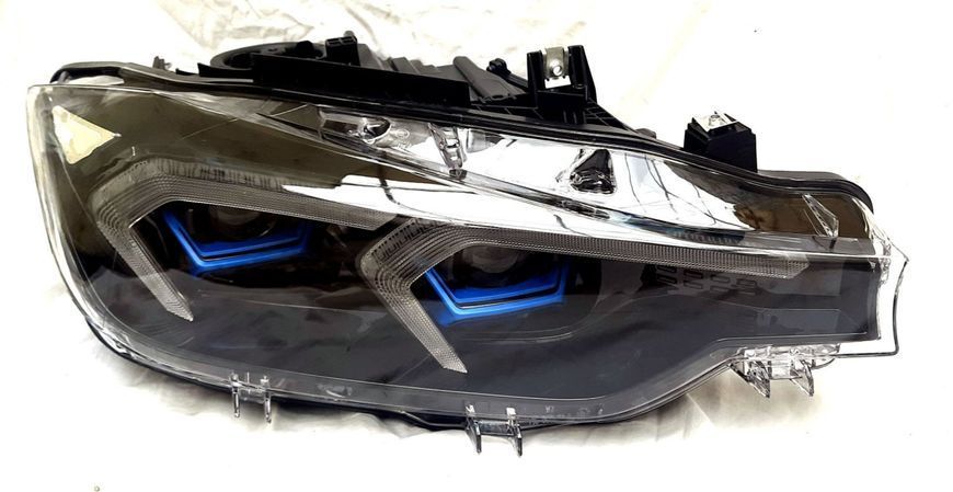 Передние фары на BMW 3 Series F30 2013-2018 FULL LED G20 look вместо оригинальных галогеновых фар 430390 фото
