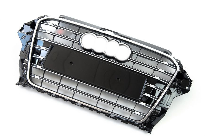 Решетка радиатора на Audi A3 2012-2016 в стиле S3 Chrome Black 427361 фото