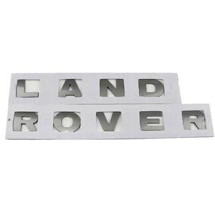 Автологотип емблема напис Land Rover сірий графітовий 418148 фото