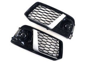 Решетки в бампер Silver Black ( в стиле RSQ5 ) на Audi Q5 2016-2020 429149 фото