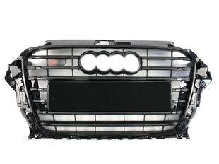 Решетка радиатора Full Black ( в стиле S3 ) на Audi A3 2012-2016 429949 фото