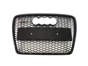 Решітка радіатора на Audi A6 C6 2004-2011 стиль RS6 Black без PDC 427307 фото