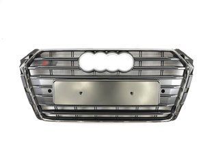 Решітка радіатора на Audi A4 B9 2015-2019 стиль S4 Silver Chrome 427377 фото
