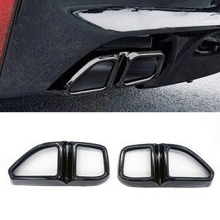 Накладки на вихлоп для BMW 3 Series G20 2018- Чорний глянець M-Paket Rocket Edition метал 523293 фото