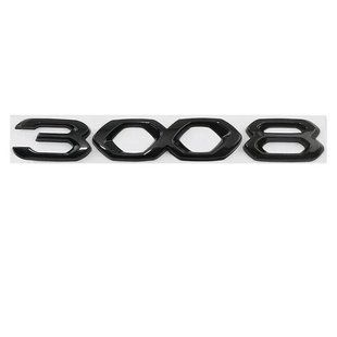 Автологотип емблема напис Peugeot 3008 new Black Pack Edition чорний глянець 417296 фото