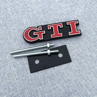 Автологотип емблема напис Volkswagen GTI в решітку радіатора червоний хром 5G0853679AF/AG 237954 фото