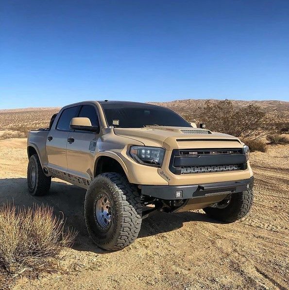 Передние фары для Toyota Tundra 2014-2021 AlphaRex LED цвет Alpha-Black 425425 фото