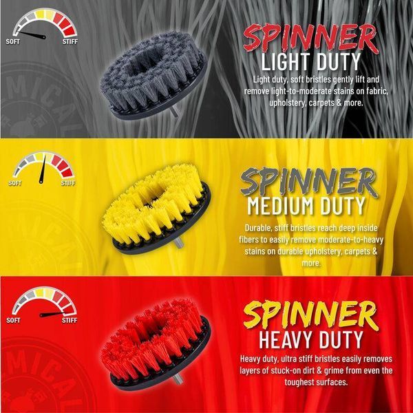 Щітка для килимових і тканинних поверхонь Chemical Guys Spinner Carpet Drill Brush, Heavy Duty 408428 фото