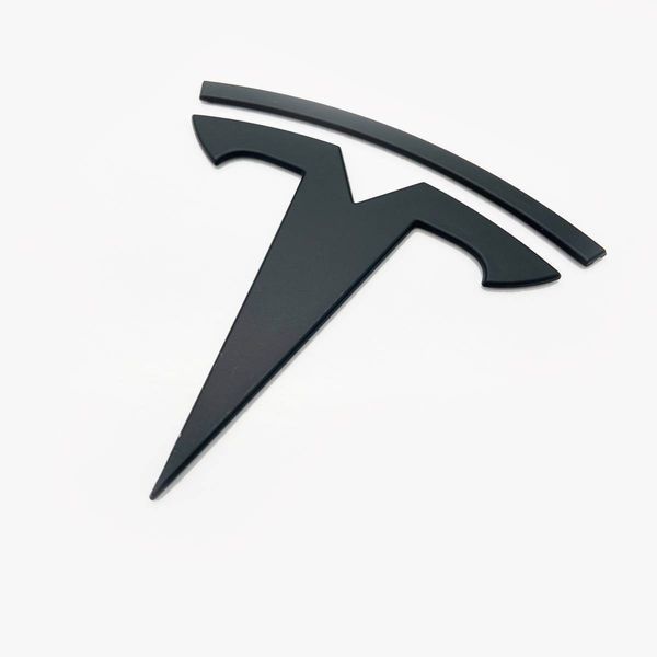 Автологотип эмблема Tesla Model Y, Model 3 Performance Black матовая на капот 416556 фото