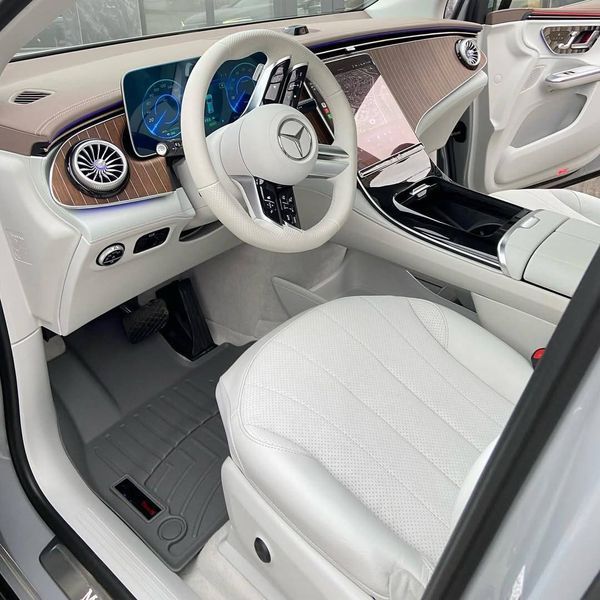 3D коврики для Mercedes EQE X294, EQS X296 2023- SUV серые передние WeatherTech 4617731 415006 фото