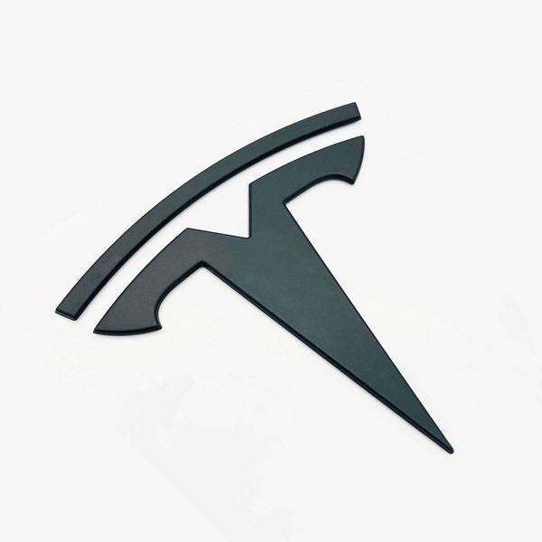 Автологотип эмблема Tesla Model Y, Model 3 Performance Black матовая на капот 416556 фото