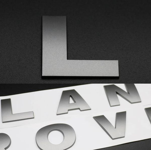 Автологотип емблема напис Land Rover сірий графітовий 418148 фото