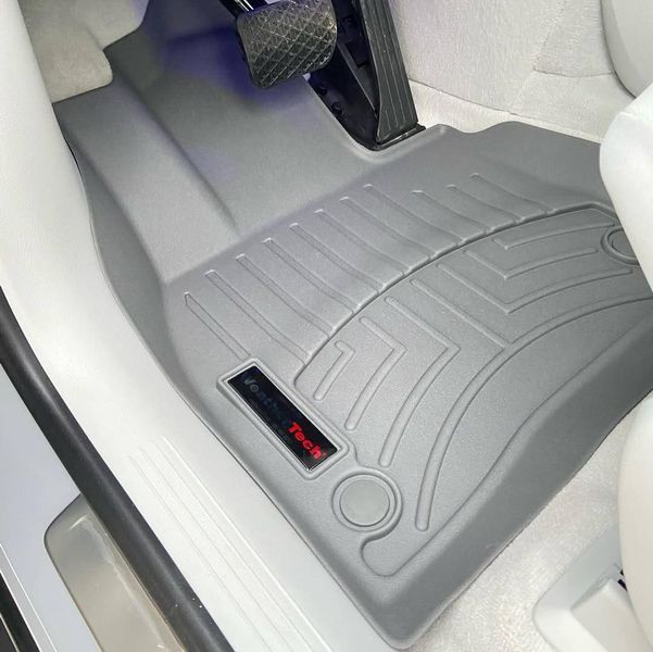 3D коврики для Mercedes EQE X294, EQS X296 2023- SUV серые передние WeatherTech 4617731 415006 фото
