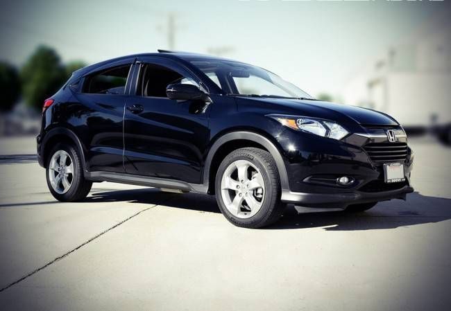 Дефлектори вікон для Honda HR-V 2016- з чорним молдингом WELLvisors 3-847HD027 208955 фото