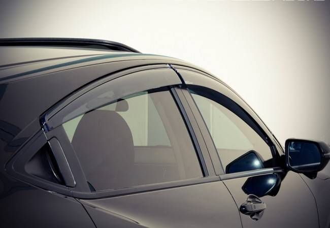 Дефлектори вікон для Honda HR-V 2016- з чорним молдингом WELLvisors 3-847HD027 208955 фото