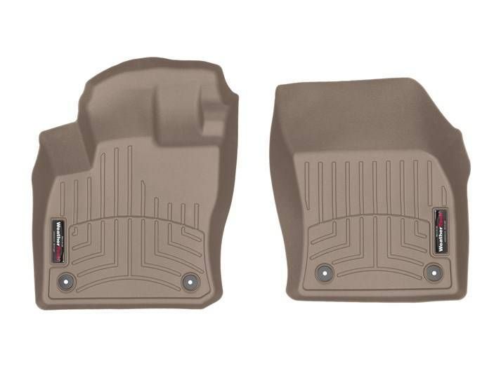 3D коврики для Volkswagen Tiguan, Seat Tarraco, Skoda Kodiaq 2016- бежевые передние WeatherTech 459891 47010 фото