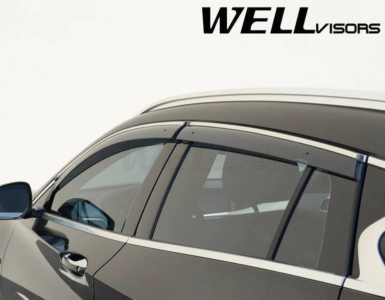 Дефлектори вікон для Infiniti QX30 2017-2019 з хром молдингом WELLvisors 3-847IN011 209035 фото