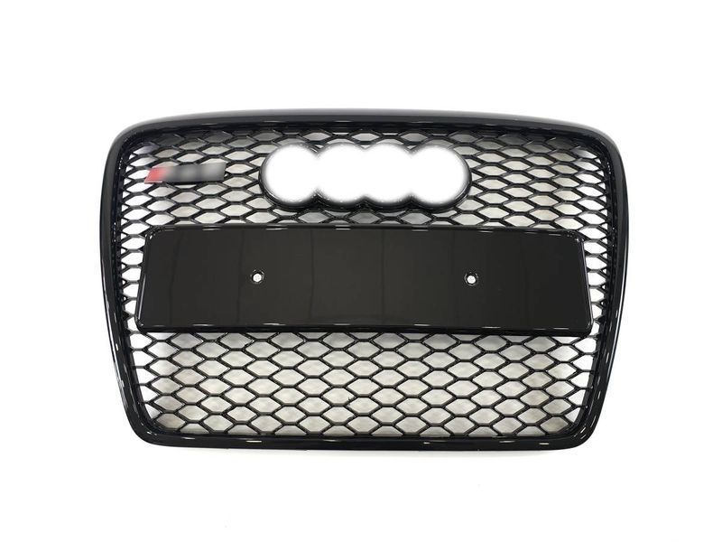 Решітка радіатора на Audi A6 C6 2004-2011 стиль RS6 Black без PDC 427307 фото Решітка радіатора на Audi A6 C6 2004-2011 стиль RS6 Black без PDC 427307 фото