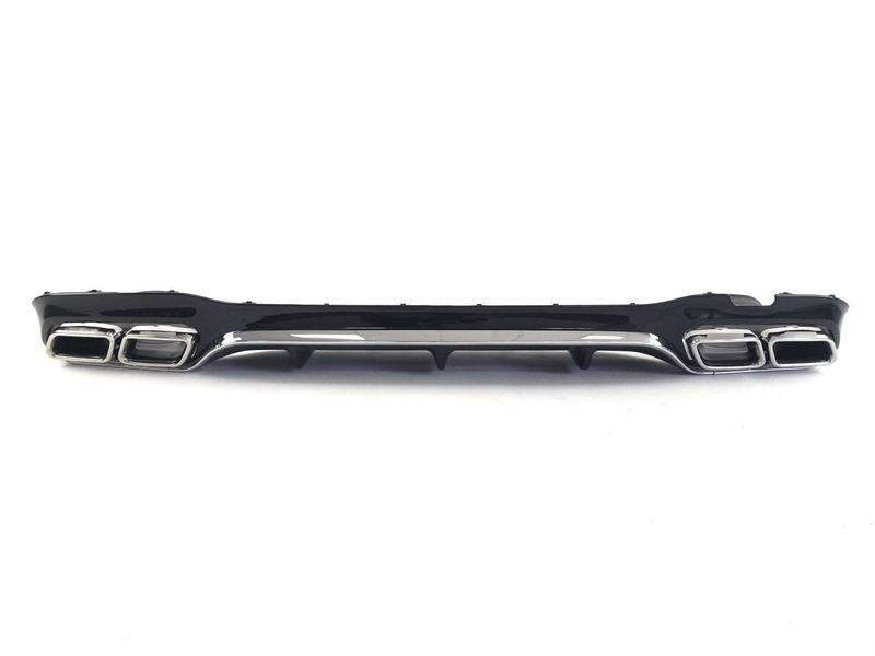 Диффузор (заднего бампера) Chrome Black / Chrome Pipe (стиль E63) AMG на Mercedes E-class W213 2016-2020 427862 фото