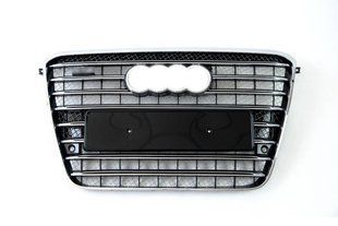 Решітка радіатора на Audi A8 2010-2014 стиль W12 Chrome Black 429970 фото