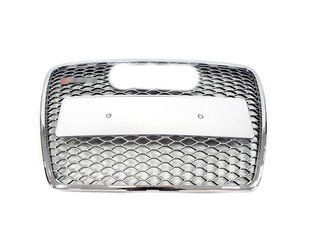 Решітка радіатора на Audi A6 C6 2004-2011 стиль RS6 Silver Chrome без PDC 427308 фото