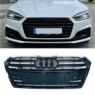 Решетка радиатора на Audi A5 2016-2020 в стиле S5 Black 427385 фото