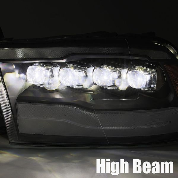 Альтернативная оптика передняя на Dodge Ram 2009-2018 LED Nova series Alpha-Black 242539 фото