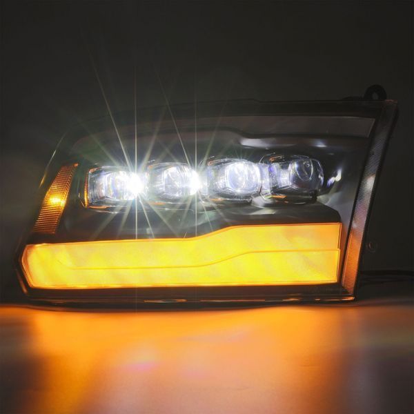 Альтернативная оптика передняя на Dodge Ram 2009-2018 LED Nova series Alpha-Black 242539 фото