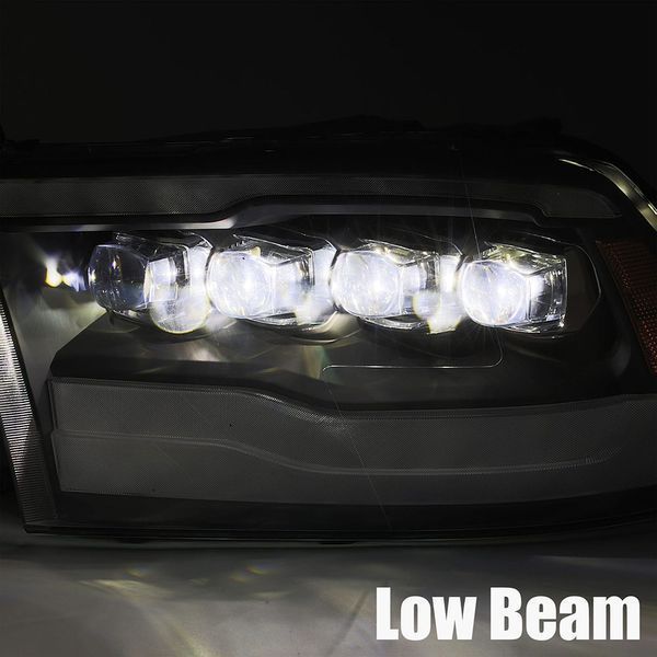 Альтернативная оптика передняя на Dodge Ram 2009-2018 LED Nova series Alpha-Black 242539 фото