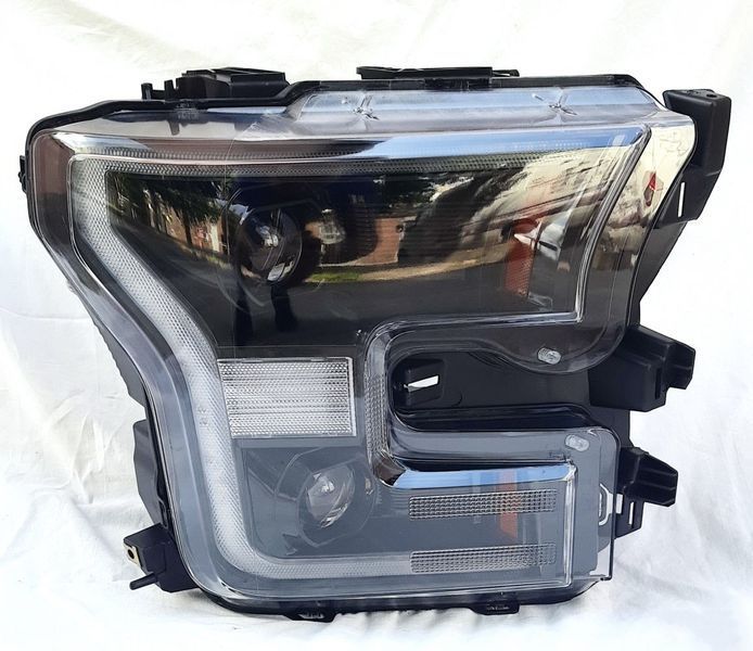 Передні фари на Ford F-150 2014-2017 чорні Full LED стиль ZH 430427 фото