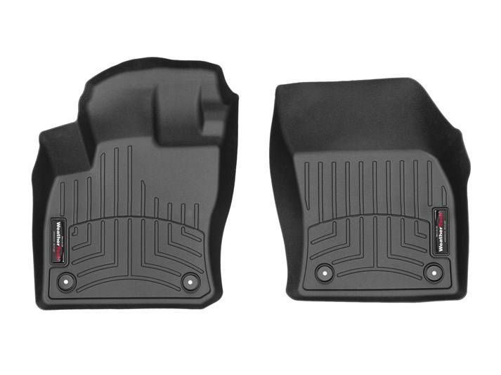 3D килимки для Volkswagen Tiguan, Seat Tarraco, Skoda Kodiaq 2016- чорні передні WeatherTech 449891 47012 фото