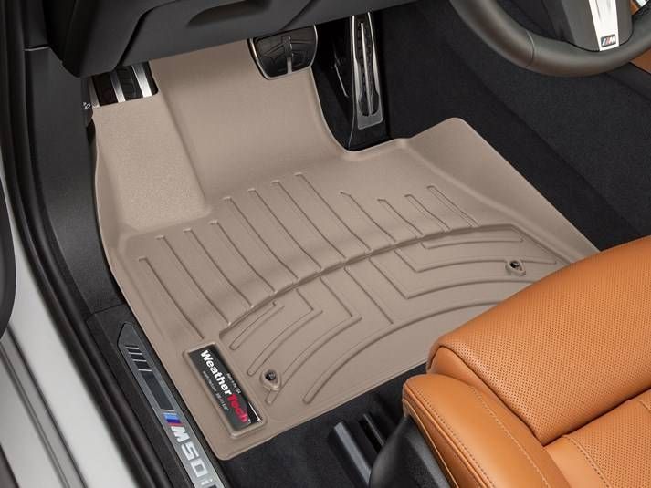 3D коврики для BMW X5 G05, X6 G06, X7 G07, XM G09 2018- бежевые передние WeatherTech 4515071 141166 фото