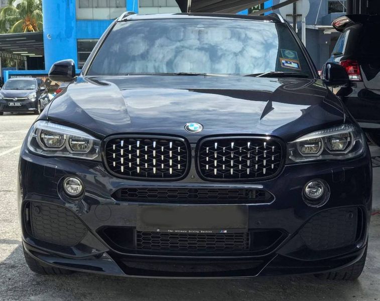 Решітка радіатора на BMW X5 F15, X6 F16 2013-2018 Diamond Chrome Black 355181 фото