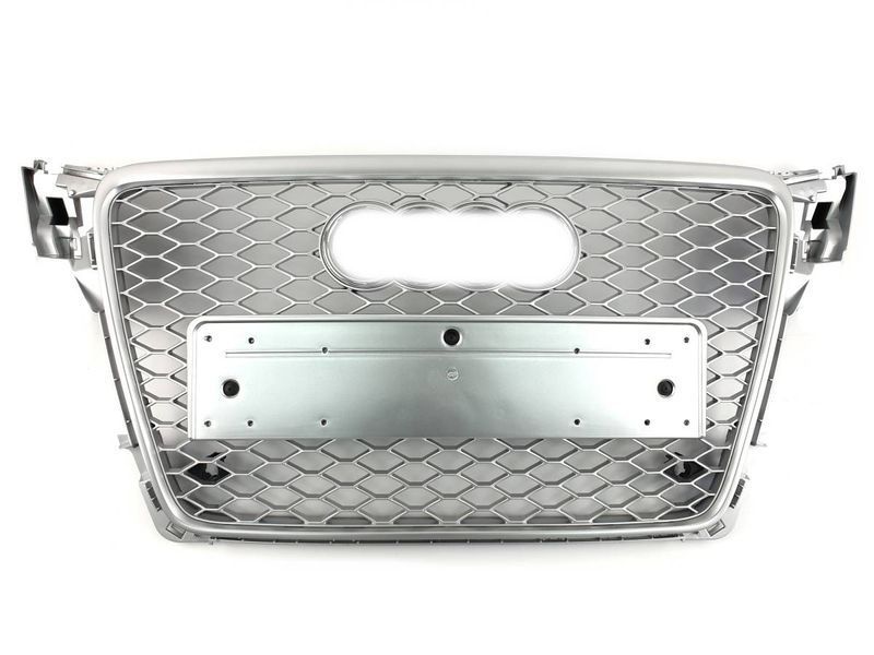Решетка радиатора на Audi A4 B8 2007-2011 в стиле RS4 Silver 427475 фото