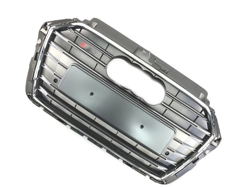 Решітка радіатора на Audi A3 2016-2020 стиль S3 Silver Chrome 427367 фото