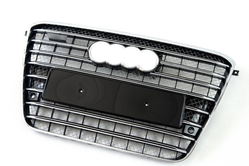 Решетка радиатора на Audi A8 2010-2014 в стиле W12 Chrome Black 429970 фото Решетка радиатора на Audi A8 2010-2014 в стиле W12 Chrome Black 429970 фото
