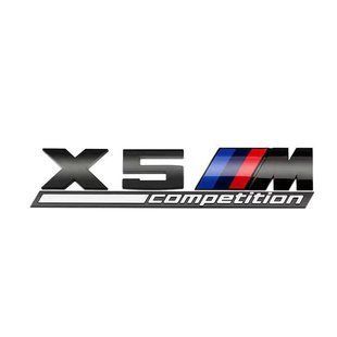 Автологотип емблема напис BMW X5M Competition Black Shadow Edition чорний глянець 401641 фото