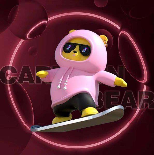 Игрушка скользящий панда Skateboard Bear Car на панель авто розовой 425510 фото