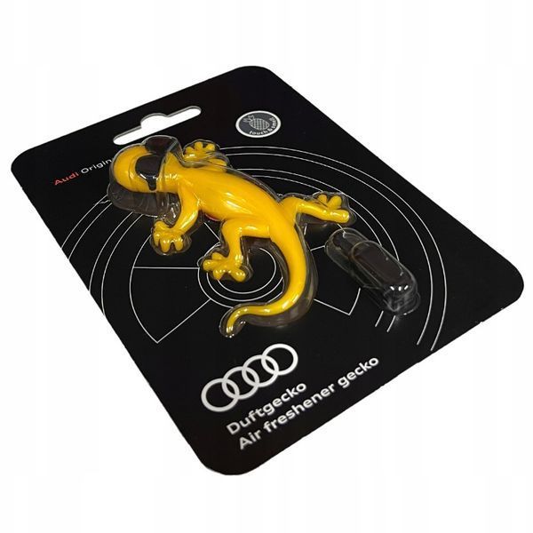 Освіжувач повітря в авто Audi Gecko жовтий в окулярах, тропічні фрукти 366788 фото