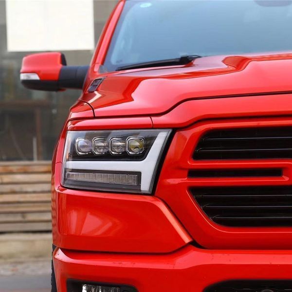 Альтернативная оптика передняя на Dodge Ram 2019- LED Nova series Alpha-Black 242542 фото