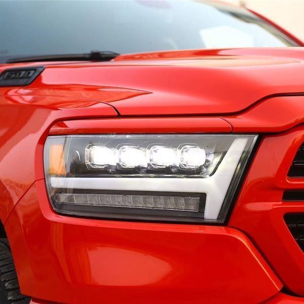Альтернативная оптика передняя на Dodge Ram 2019- LED Nova series Alpha-Black 242542 фото