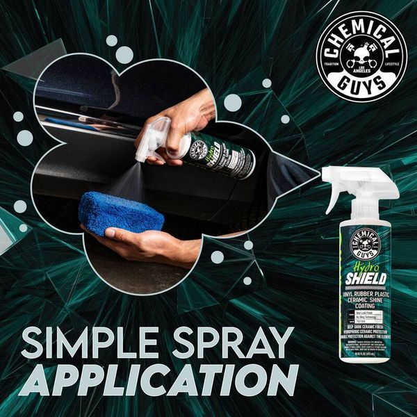 Керамика для винила, резины, пластика Chemical Guys HydroShield Vinyl, Rubber, Plastic Ceramic Shine Coating 473мл 408845 фото