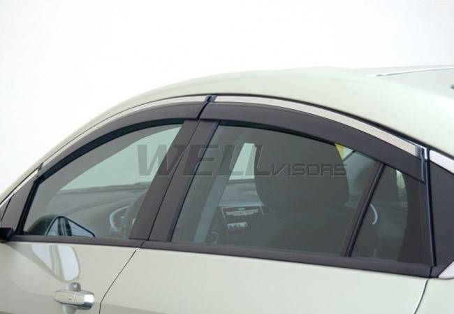 Дефлекторы окон на Chevrolet Volt 2016- с хром молдингом WELLvisors 3-847CH019 45629 фото