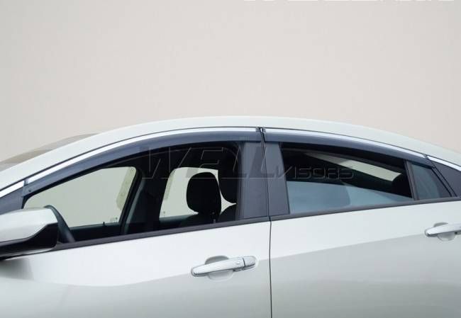 Дефлекторы окон на Chevrolet Volt 2016- с хром молдингом WELLvisors 3-847CH019 45629 фото