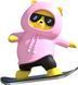 Игрушка скользящий панда Skateboard Bear Car на панель авто розовой 425510 фото 1