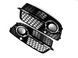 Решетки переднего бампера на Audi Q5 2012-2016 S-Line под туманки и парктроники Chrome Black 429177 фото 1
