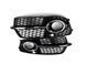 Решетки переднего бампера на Audi Q5 2012-2016 S-Line под туманки и парктроники Chrome Black 429177 фото 2