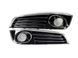 Решетки в бампер Chrome Black (стиль W12 под дистроник) на Audi A8 D4 2014-2017 430045 фото 1