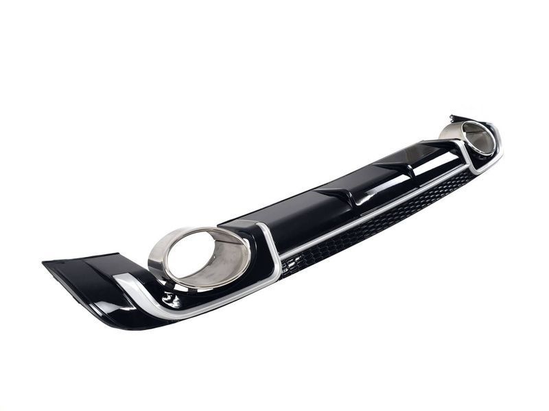 Диффузор (заднего бампера) Black Silver/Chrome Pipe (в стиле RS3) Hatchback на Audi A3 2012-2016 427782 фото Диффузор (заднего бампера) Black Silver/Chrome Pipe (в стиле RS3) Hatchback на Audi A3 2012-2016 427782 фото